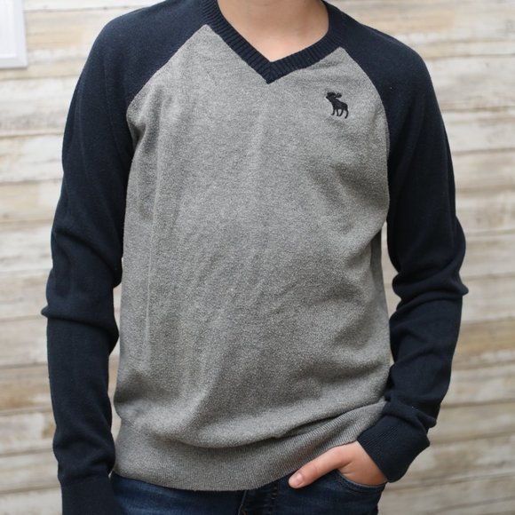 Abercrombie Kids Boys Icon V-neck Sweater - Picture 2 of 4